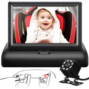 Baby Car Mirror, 4.3'' HD Night Vision Function Display, Safety Car Seat Mirror